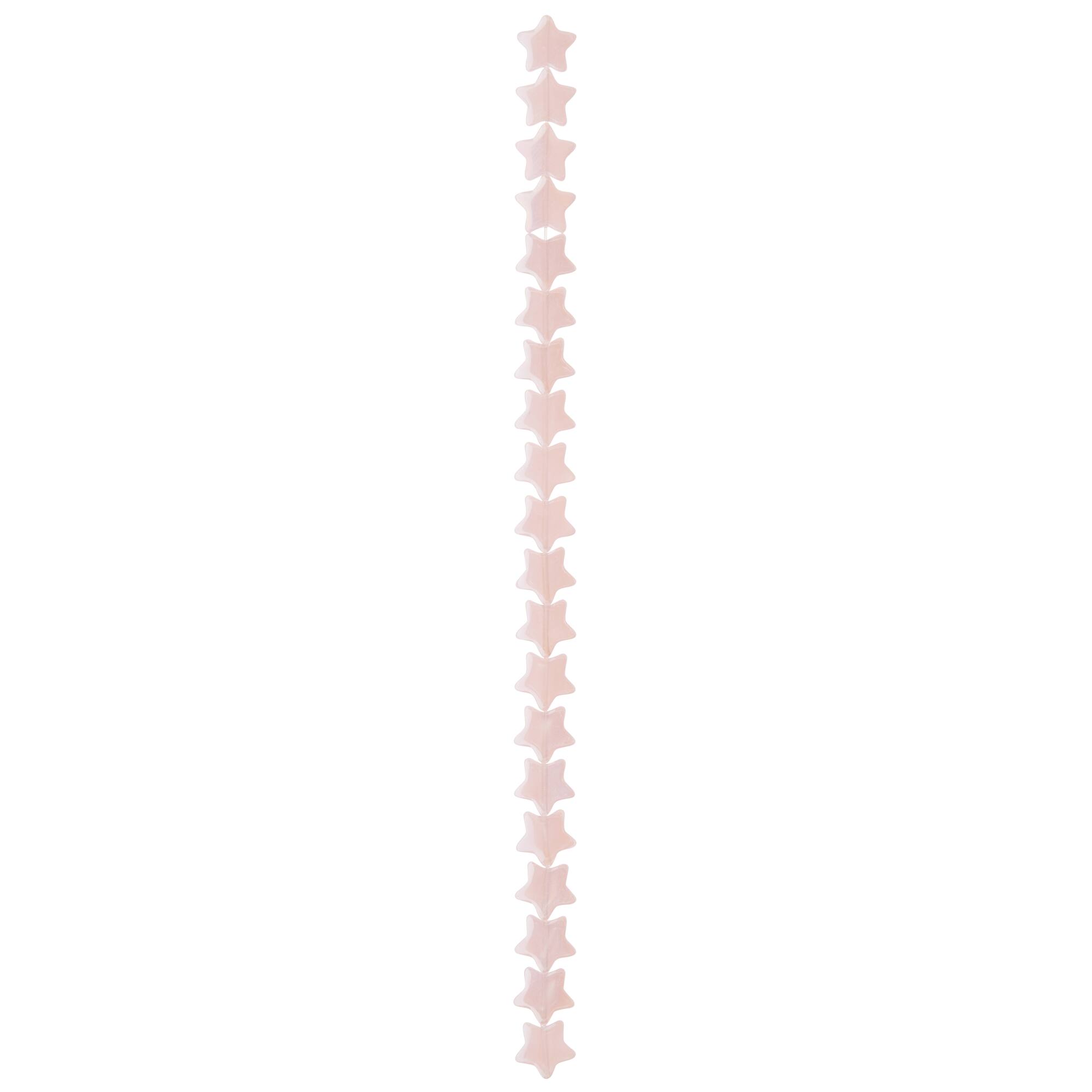 Pink Clear Aurora Borealis Glass Star Beads, 12mm by Bead Landing™